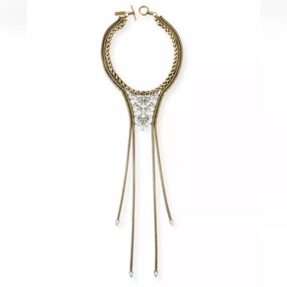 Stampd Jewelry - NWT $678 AUDEN Devon Brass Statement Couture Choker Runway Necklace AUSTRIA